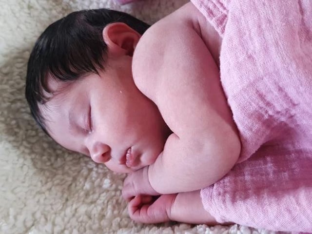 Baby Evelyn, born on April 29