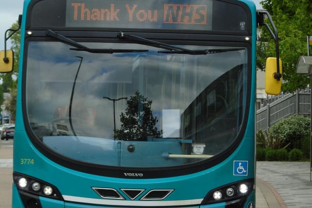 A message for the NHS on an Arriva bus (C) Jordan Lewington