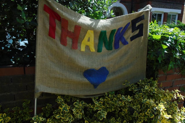 A sign of appreciation in Watford Road, Kings Langley (C) Jordan Lewington