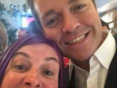 Sarah Paine got a selfie with Stephen Mulhern before Saturday Night Takeaway