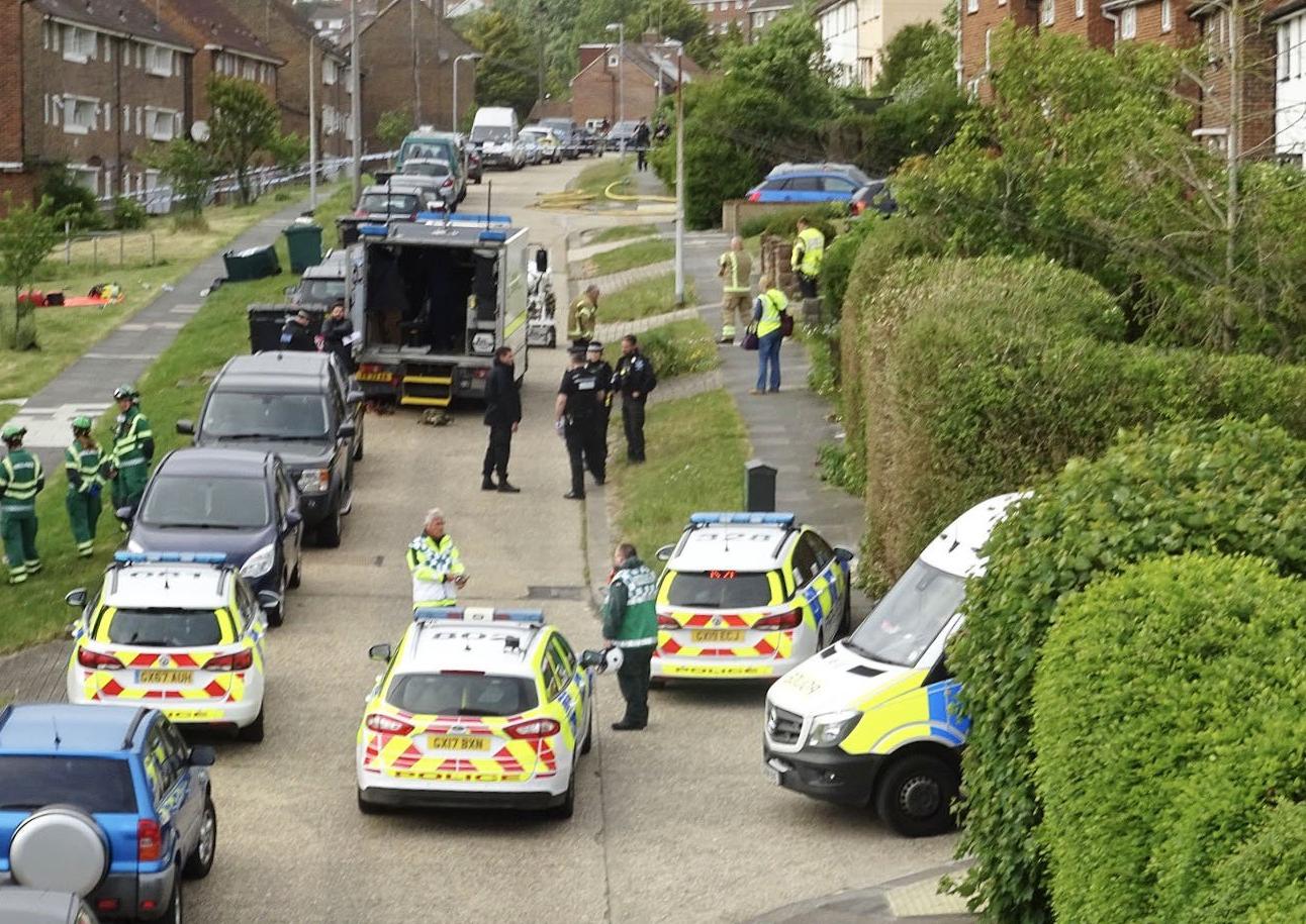 Emergency services were alerted to Horton Road after reports of a strong smell of fuel coming from a flat