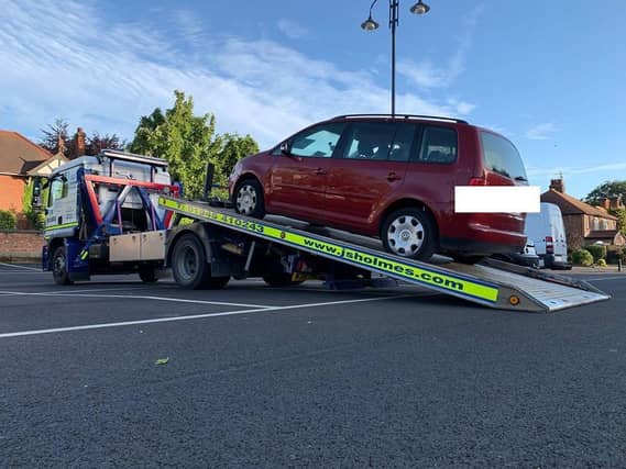 A car seized by police