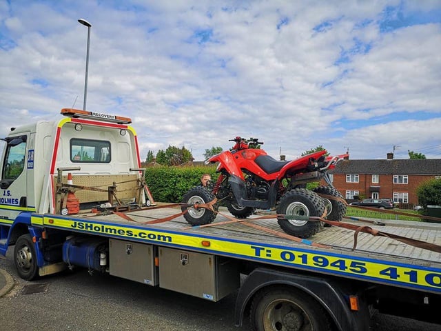 It was seized in Walsoken, Wisbech, and the driver reported