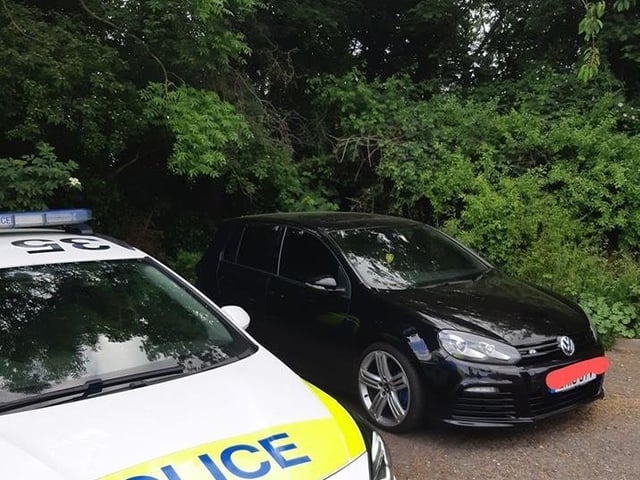 The driver was reported for failing to stop and driving with no insurance