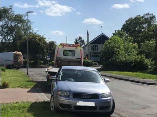The vehicle was then located in Russell Avenue in March. It had no MOT and no insurance