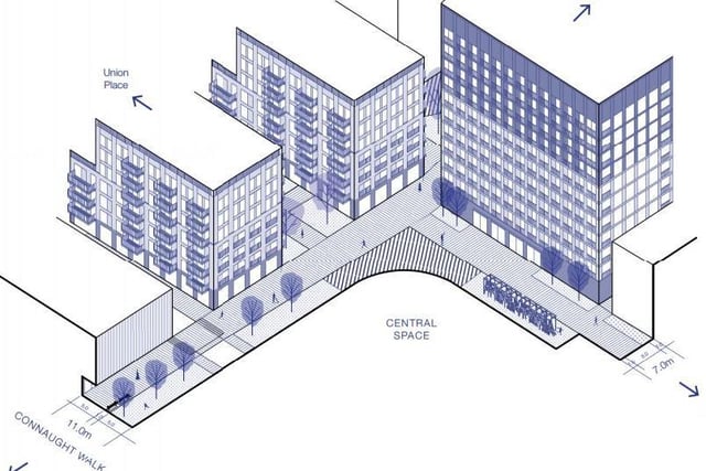A sketch of inside the Union Place development. Picture: Hawkins\Brown