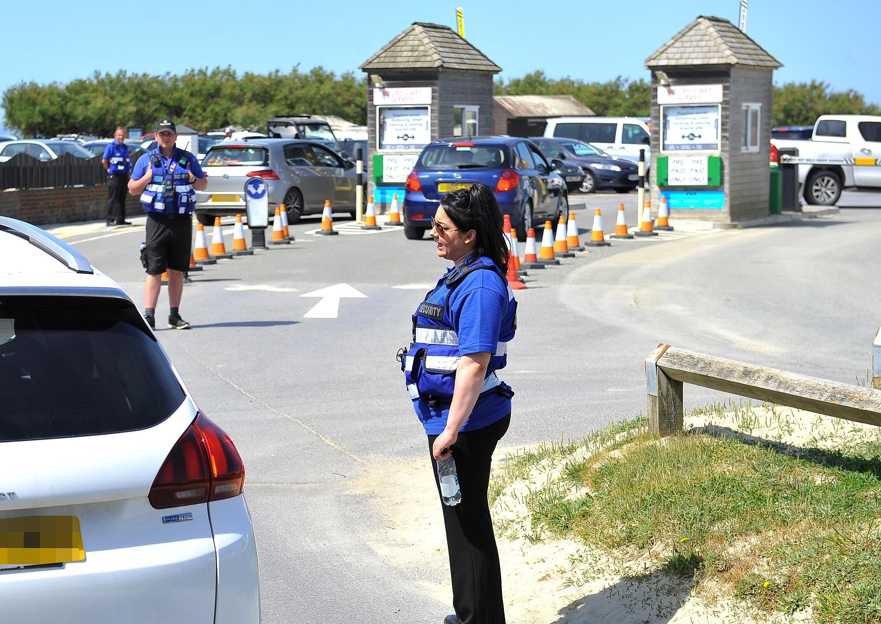 Visitors return to West Wittering beach.