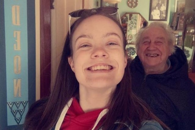 Kyira Liston said: "Seeing my great grandad before lockdown (he doesn't have internet so sadly cannot FaceTime him). Thankful for the opportunity to call him everyday to check in on him though"