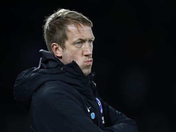 Graham Potter's Brighton and Hove Albion team are two points above the drop zone with nine matches to play