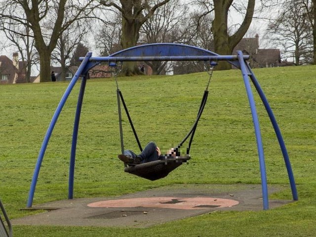 Abington Park - this person did not heed the warning signs