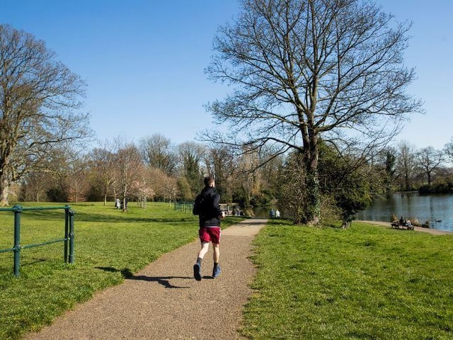 Daily exercise in one of Northampton's parks