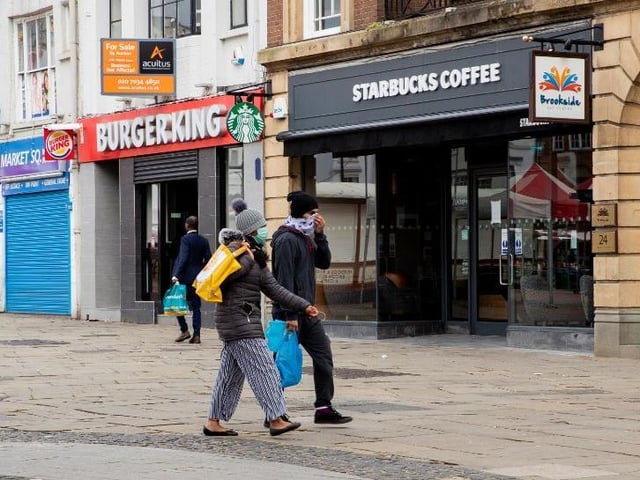 Northampton town centre during lockdown