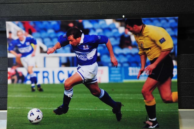 5: The most goals scored by a Posh player in a single Football League match (Giuliano Grazioli, at Barnet, 1998, pictured).

5 - The number of red cards suffered by Lee Tomlin in Football League matches, a club record (NB: Ray Hankin was sent off 5 times, but only 4 times in League games).

5 - The number of clubs Posh have played in a Football League match, but never beaten (Morecambe, Newcastle, Southampton, Stoke, West Ham)