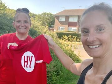 Images from HY Runners' charity virtual relay in aid of the Oliver Curd Trust