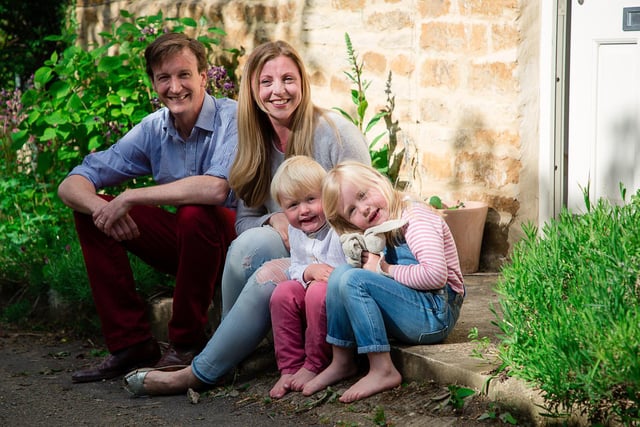 Swerford family lockdown doorstep portrait (photo from Amelia de Jong and ACEsnaps Photography)