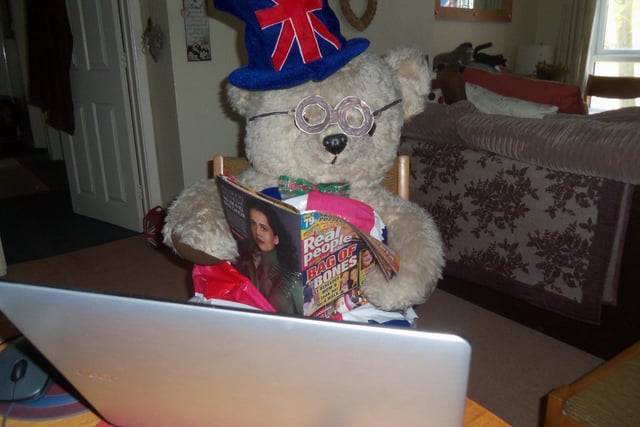 Mr Ted A Bear joined Barbara's meeting but got bored quickly