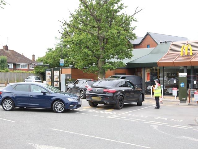 MCDONALD'S OPENING BURGESS HILL OPENING  11.00 HRS APPROX 50 CARS