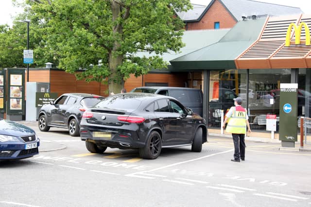 MCDONALD'S OPENING BURGESS HILL OPENING 11.00 HRS APPROX 50 CARS