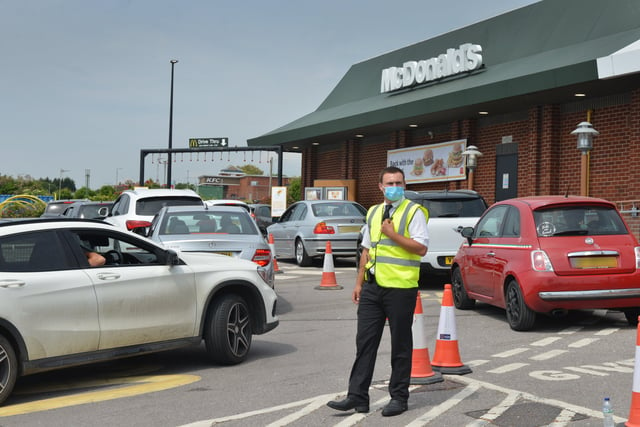 Ravenside McDonald's drive-thru lane reopens to the public, June 3, 2020. SUS-200306-123055001