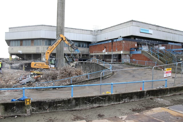 The Aquarena swimming pool was demolished to make way for the new luxury apartments in 2017