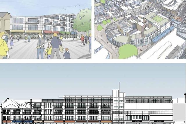 45 one, two and three bedroom flats and seven retail spaces are planned, but sadly Beales will not be returning