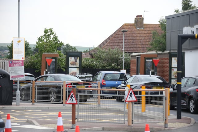 Dozens of vehicles queued for McDonald's and the recycling centre SUS-200306-141923001