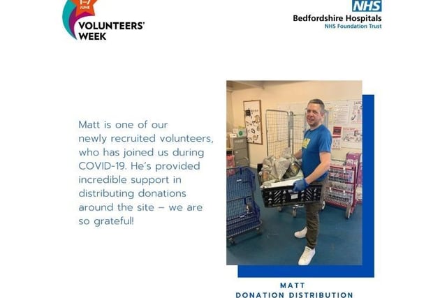 Matt is a donation distribution volunteer