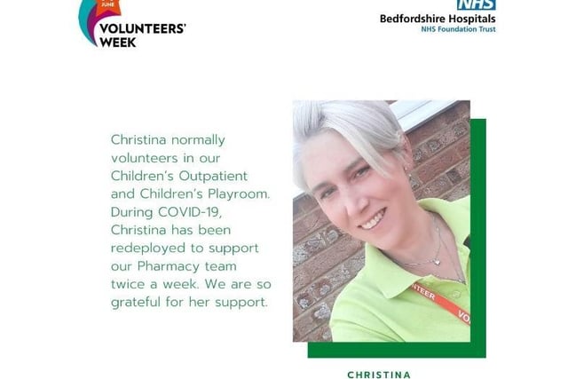 Christina is a pharmacy volunteer