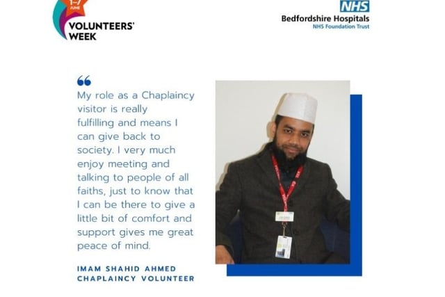 Imam is a chaplaincy volunteer