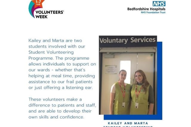 Kailey and Marta from the student volunteering programme