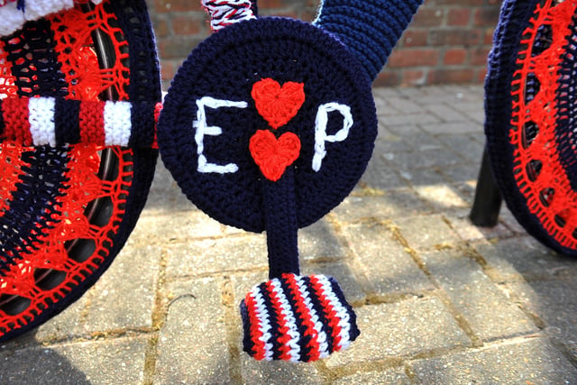 Creations by the Yarnbomb Sisters in East Preston