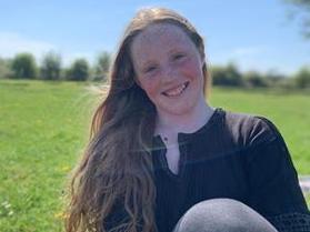 Daisy Gaffney, 11, leaving The Haven school