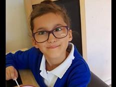 Gracie Webb, 11, leaving Shinewater school