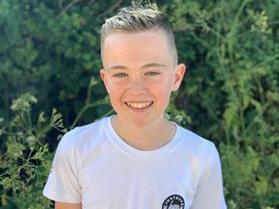 Jack Elsbury, 10, leaving Hawkes Farm Academy