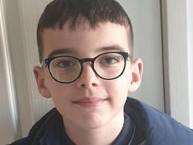 Charlie Young, 10, leaving Willingdon Primary