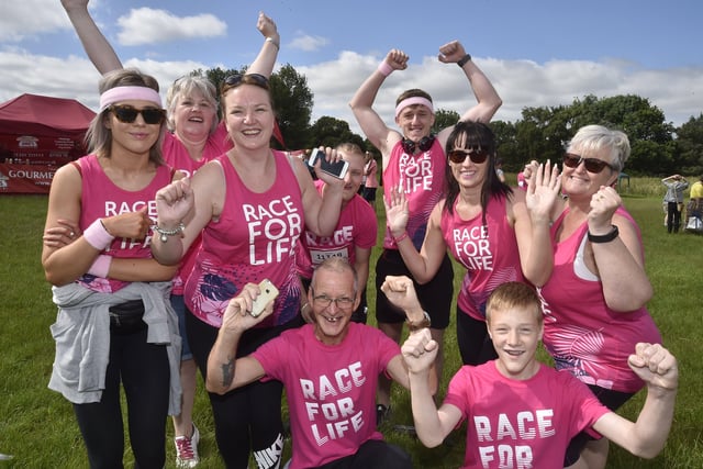 Race for Life 2019 at Ferry Meadows.   Runners from the Harrison Murray Estate vAgency EMN-190630-165306009