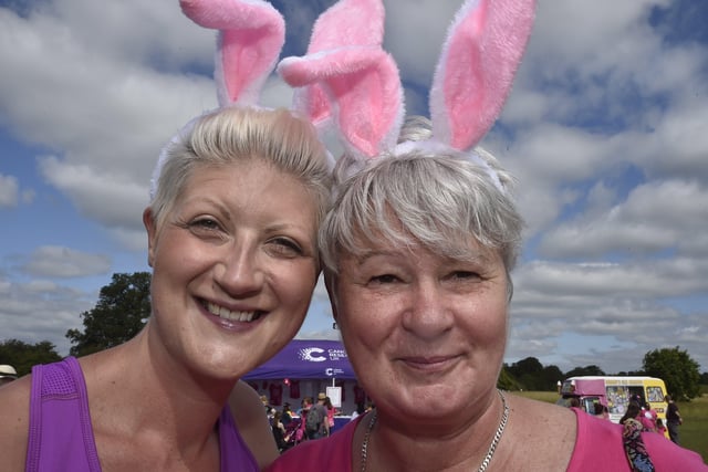 Race for Life 2019 at Ferry Meadows.   Runners  Lizzie Price and Debs Appel EMN-190630-165318009