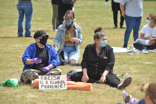 Black Lives Matter protest in Alexandra Park, Hastings. Photo by Justin Lycett