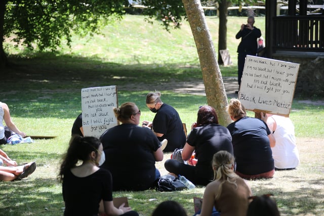 A Black Lives Matter rally took place at Hotham Park in Bognor Regis today (June 7)