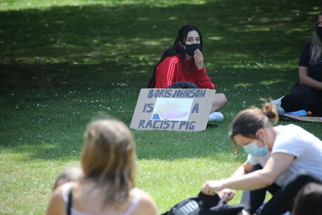 A Black Lives Matter rally took place at Hotham Park in Bognor Regis today (June 7)