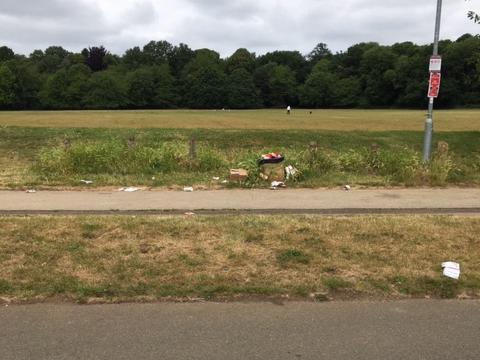 Litter was left at different parts of the park.