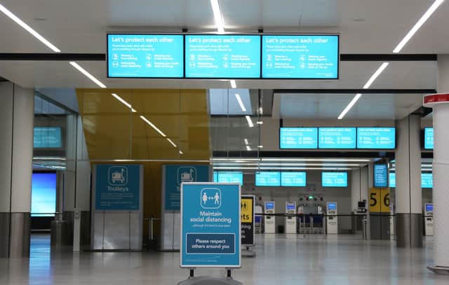 Gatwick Airport has installed new health safety measures SUS-200906-105118001