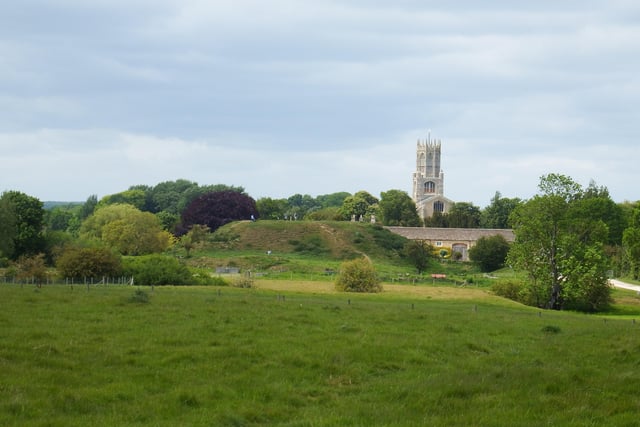 Andrew Cole on a country walk by Fotheringhay Castle and church