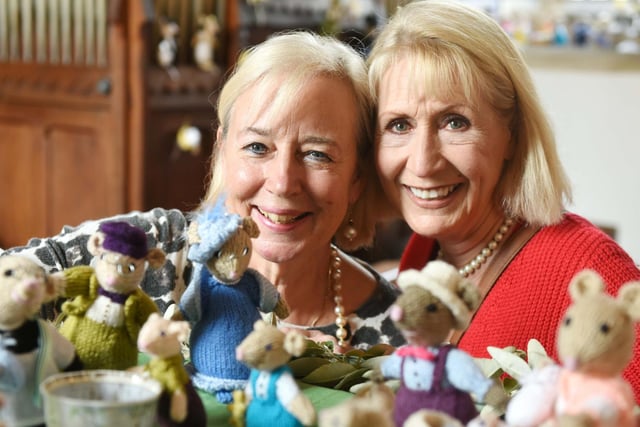 Susan Piddock and Linda Wroe with some of the clever creations