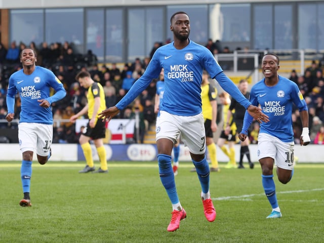 Thirteen Posh splayers scored 82 goals between them in the 2019-20 season (68 League, 8 FA Cup, 6 Checkatrade Trophy).
Ivan Toney led the way with 26 goals with Mo Eisa (16, pictured), Marcus Maddison (10), Siriki Dembele (6), Joe Ward (5), Ricky-Jade Jones (4), Sammie Szmodics (4), Josh Knight (3), Jack Taylor (2), Frankie Kent (2), Dan Butler (2), Idris Kanu (1) and Louis Reed (1) also on target.