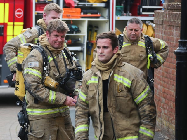 Crews at the scene in Wilkinson Close, Angmering