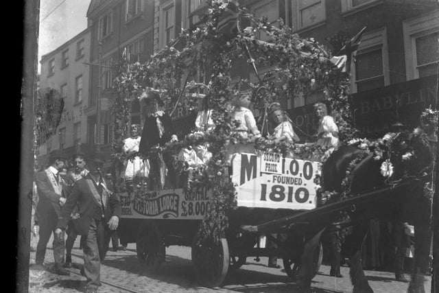 A float from as far back as our archives go.