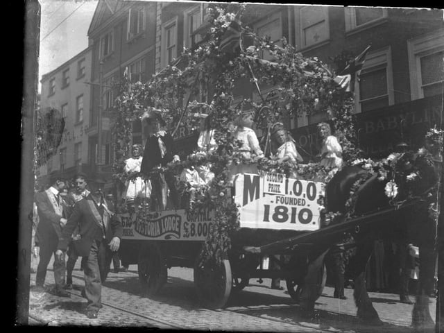 A float from as far back as our archives go.