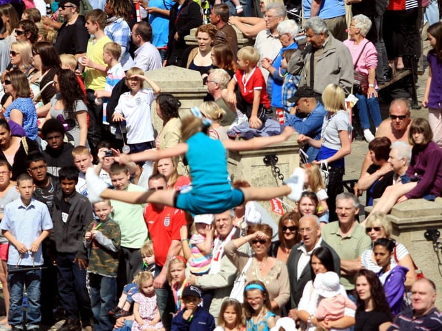 An impressive stunt and a packed crowd.
