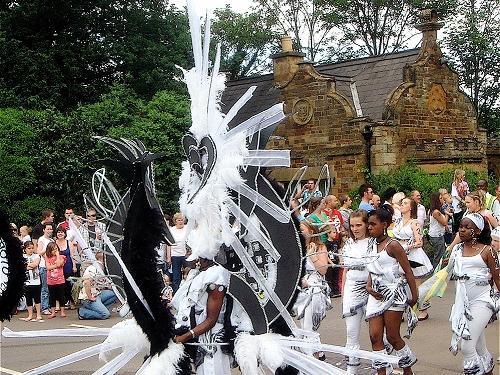Feathers and a packed street nine years ago.